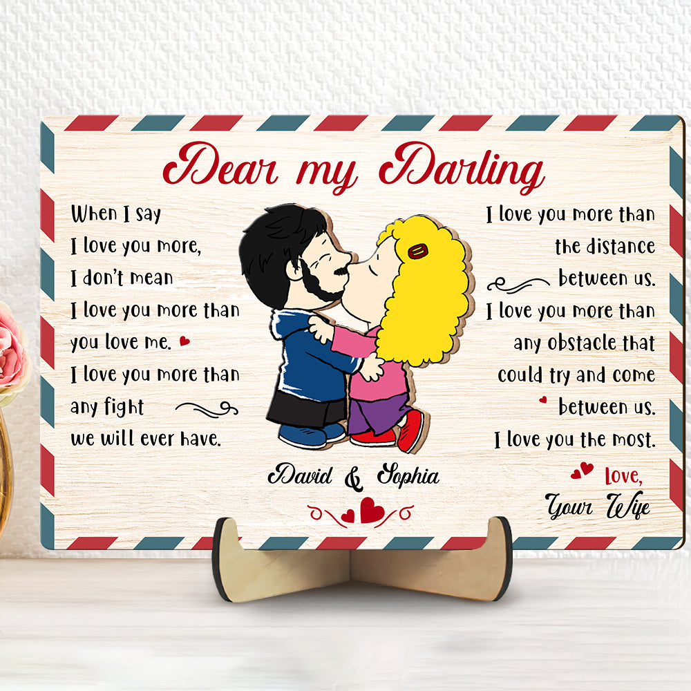 Romantic Personalized Couple Wood Sign - Perfect Gift for Lovers Wood Sign PopCulturePrints