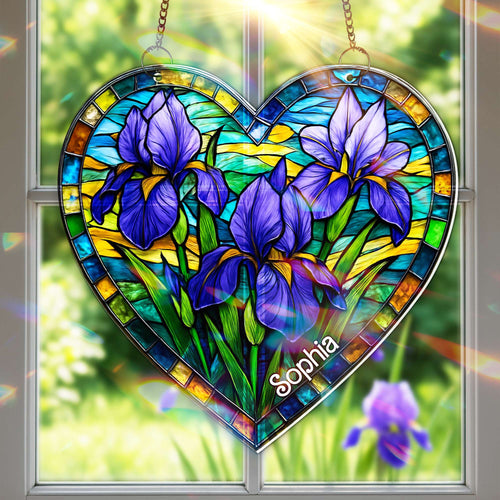 “Bring Light to Your Space” - Flower Garden Suncatcher Ornament - Personalized Gift for Flower Lovers Ornament PopCulturePrints