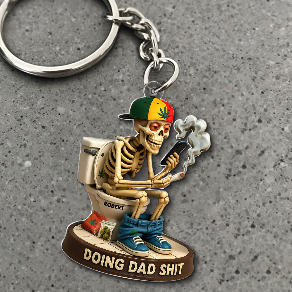 Doing Dad Sh** Plaque - Personalized Gifts for Dads Who Embrace Humor Keychains PopCulturePrints