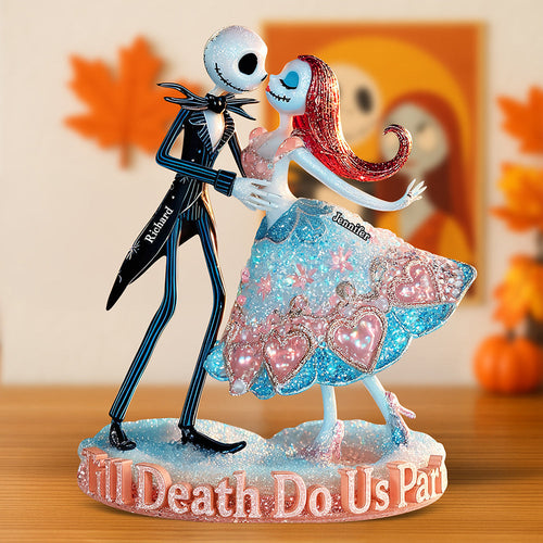 “Till Death Do Us Part” - Spooky Love Acrylic Plaque - Personalized Halloween Gift for Couples Shaped Plaques PopCulturePrints