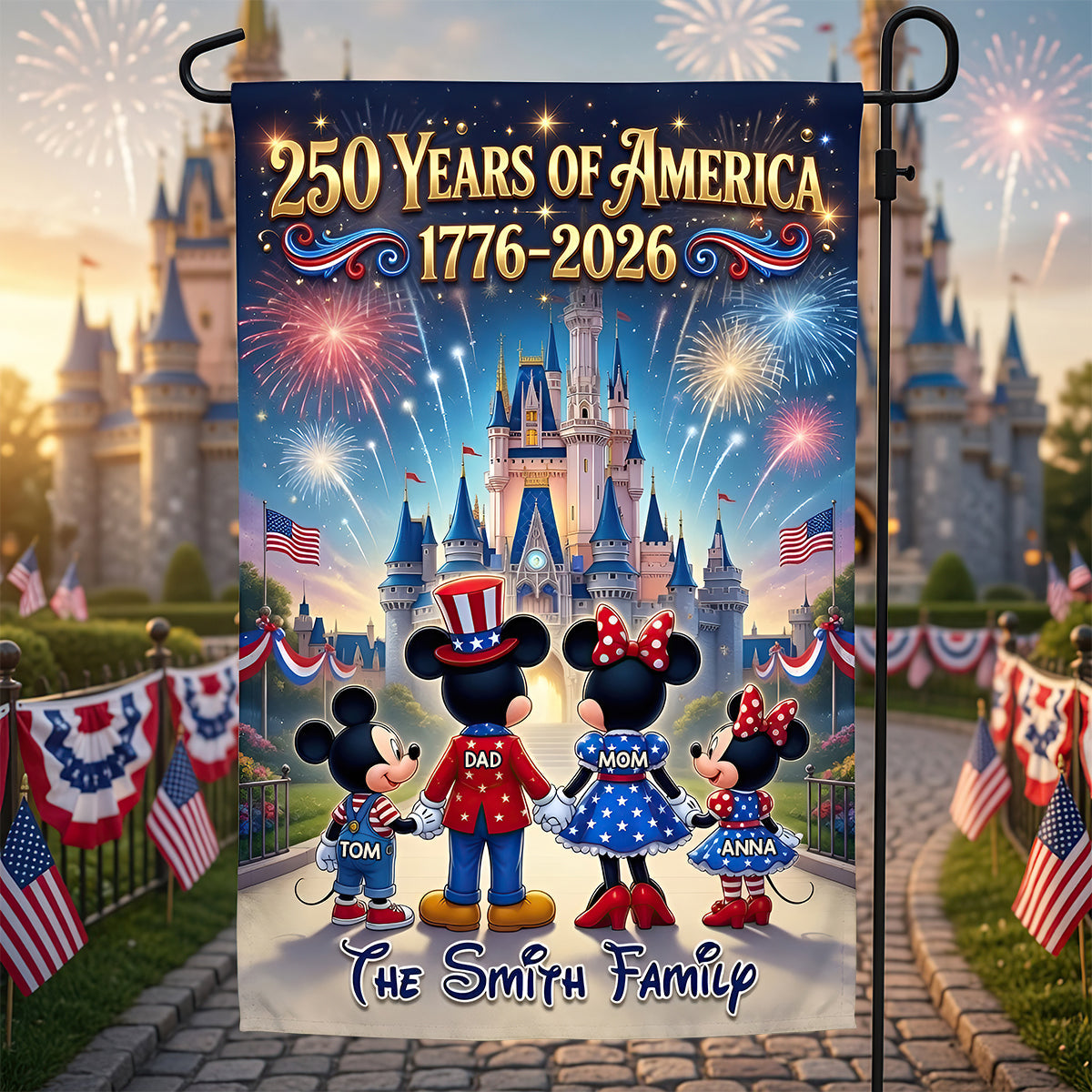 Patriotic Family Garden Flag - Personalized Gifts For Family 04TYDT030626 Garden Flag PopCulturePrints