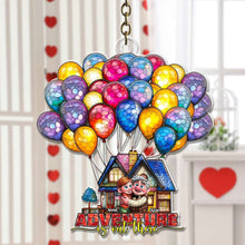 Load image into Gallery viewer, Personalized Couple Adventure Movie Keychain - Custom Valentine&#39;s Day Gifts Keychains PopCulturePrints
