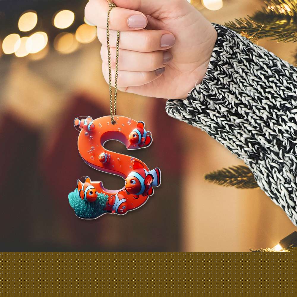 Personalized Movie Lover Christmas Ornaments - Custom Alphabet Letters Ornament PopCulturePrints