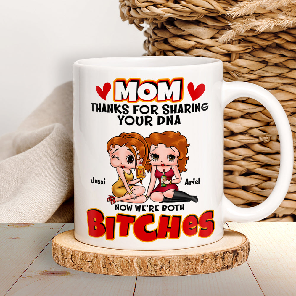 Personalized Mom Coffee Mug - Thanks for Sharing Your DNA Coffee Mug PopCulturePrints