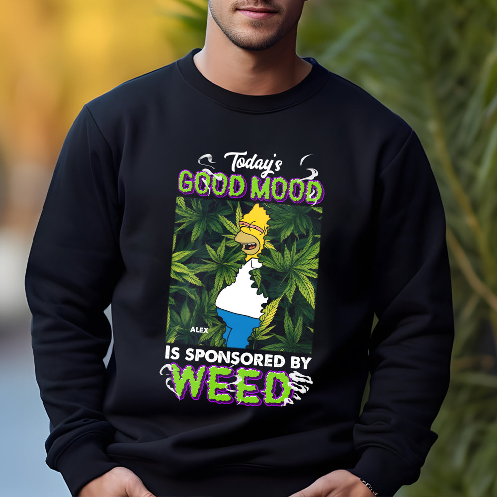 Simpsons-Inspired 'Today's Good Mood Is Sponsored By Weed' T-Shirt