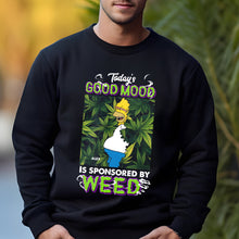 Load image into Gallery viewer, Simpsons-Inspired &#39;Today&#39;s Good Mood Is Sponsored By Weed&#39; T-Shirt
