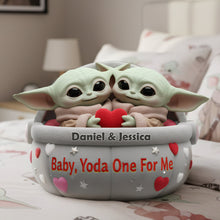 Load image into Gallery viewer, "Yoda One for Me!" - Personalized Couple Pillow, Cute Gift for Star Wars Fans Pillow PopCulturePrints
