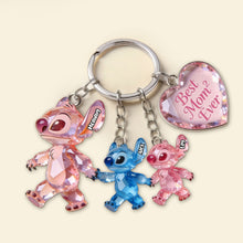 Load image into Gallery viewer, "Best Mom Ever" - Lovely Mom Acrylic Tag Keychain - Personalized Gift for Moms, Grandmas, and More Keychains PopCulturePrints

