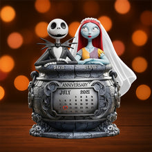 Load image into Gallery viewer, “Celebrate Your Unique Love” - Skull Couple Personalized Anniversary Plaque - Custom Gift for Couples, Friends, and Loved Ones Shaped Plaques PopCulturePrints
