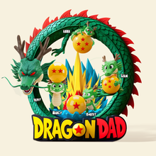 Load image into Gallery viewer, &quot;A Gift for the Legendary Dragon Dad – Personalized Acrylic Plaque for Fathers and Grandfathers!&quot; Shaped Plaques PopCulturePrints
