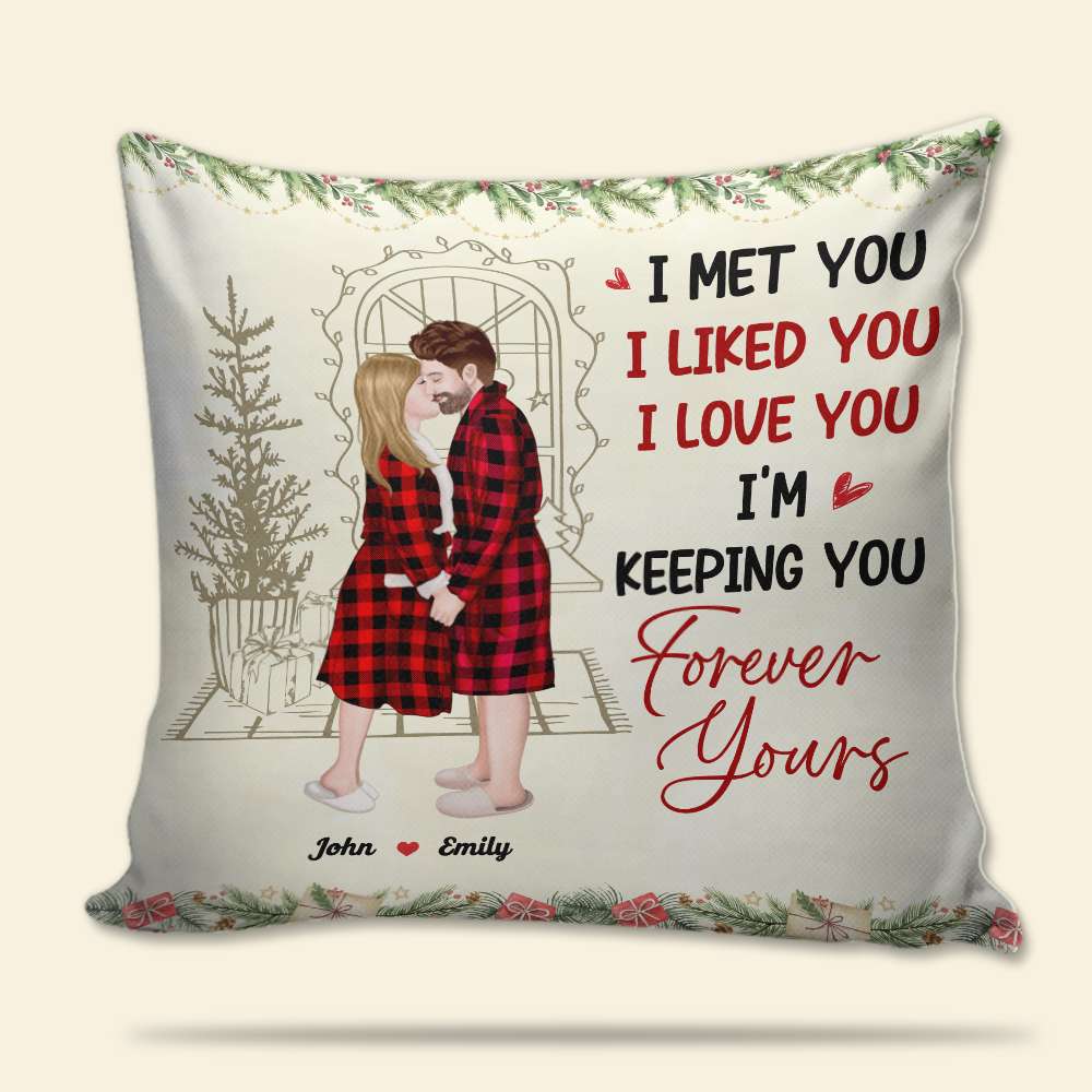 Personalized Romantic Square Pillow - Forever Yours