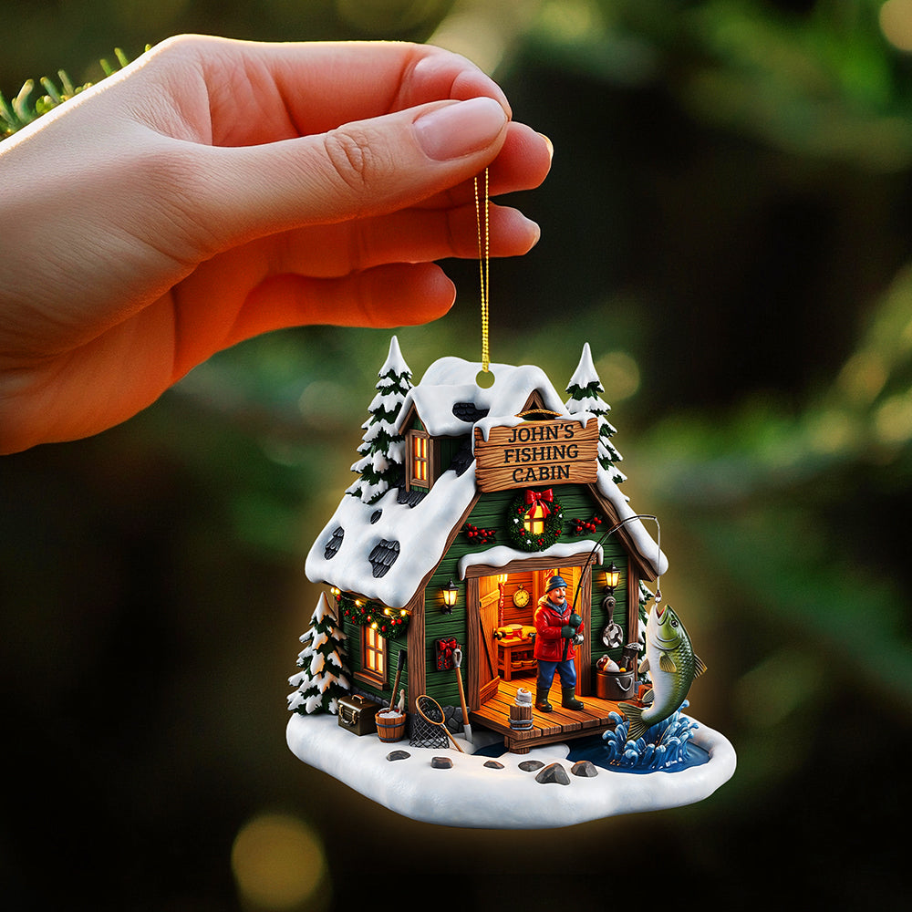 Celebrate the Catch! Fishing Man Ornament - Personalized Gifts for Fishing Lovers Ornament PopCulturePrints