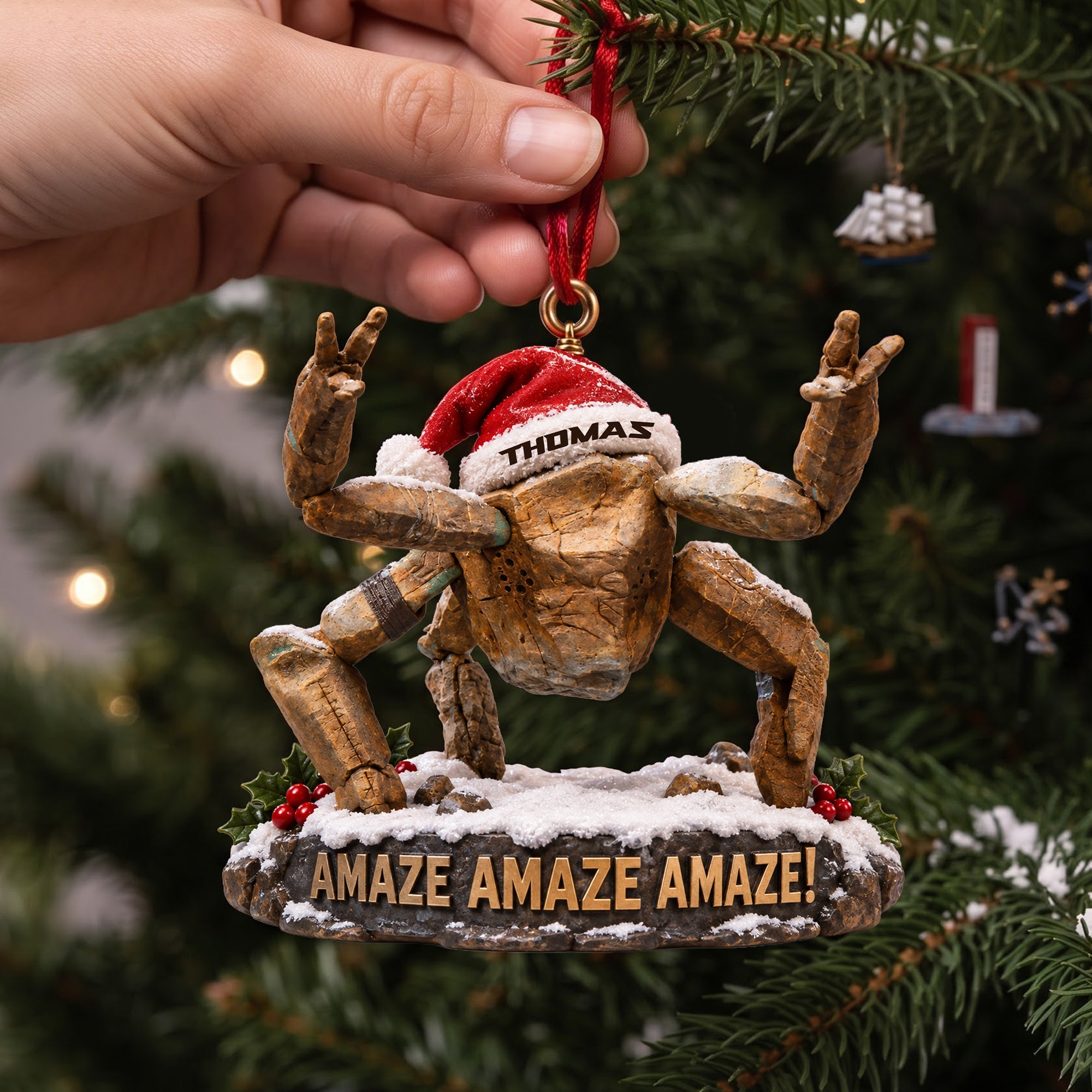 Amaze Amaze Amaze! - Space Alien Christmas Ornament - Personalized Unique Gift for Fun-Loving Friends and Family