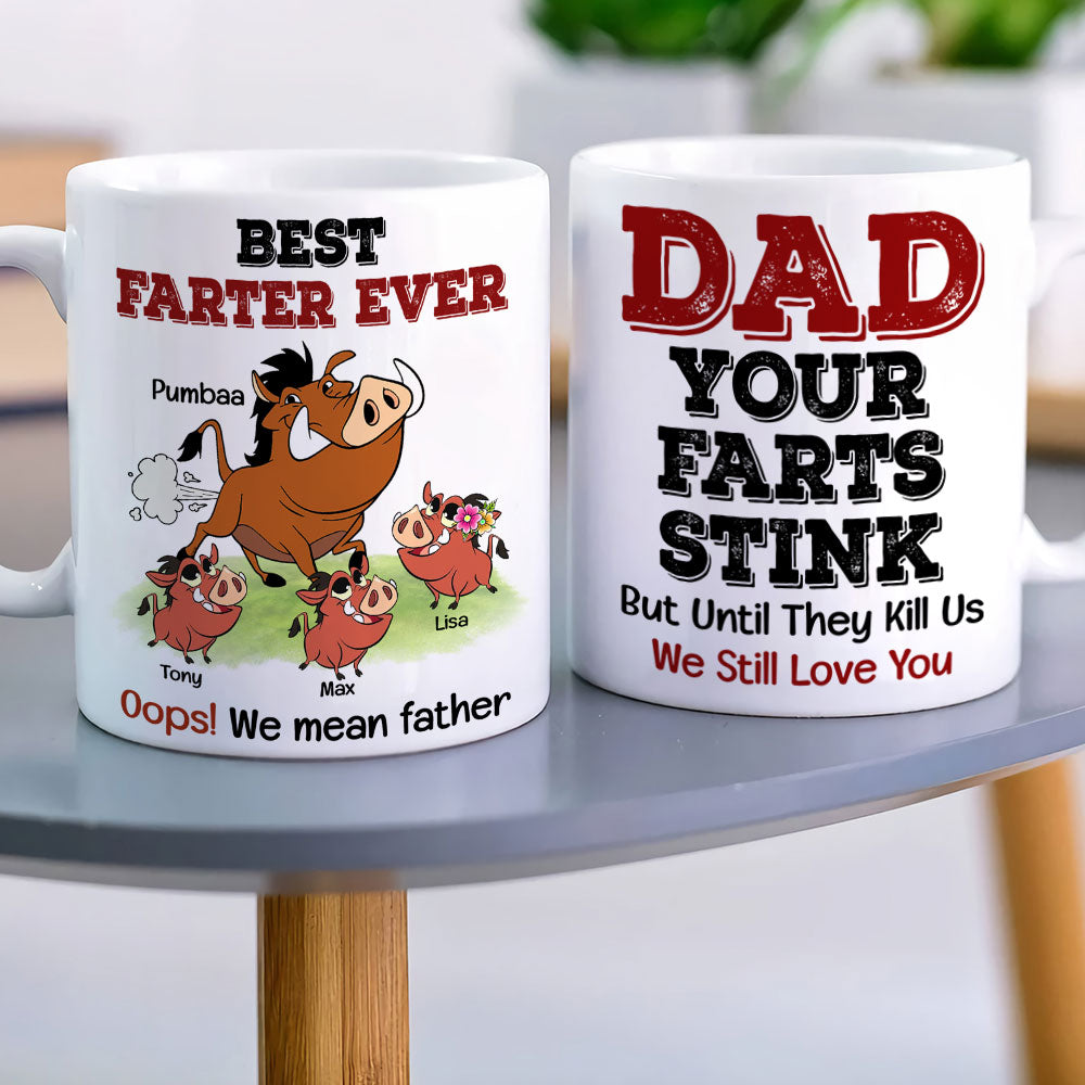 Personalized Dad Fart Humor Coffee Mug Coffee Mug PopCulturePrints
