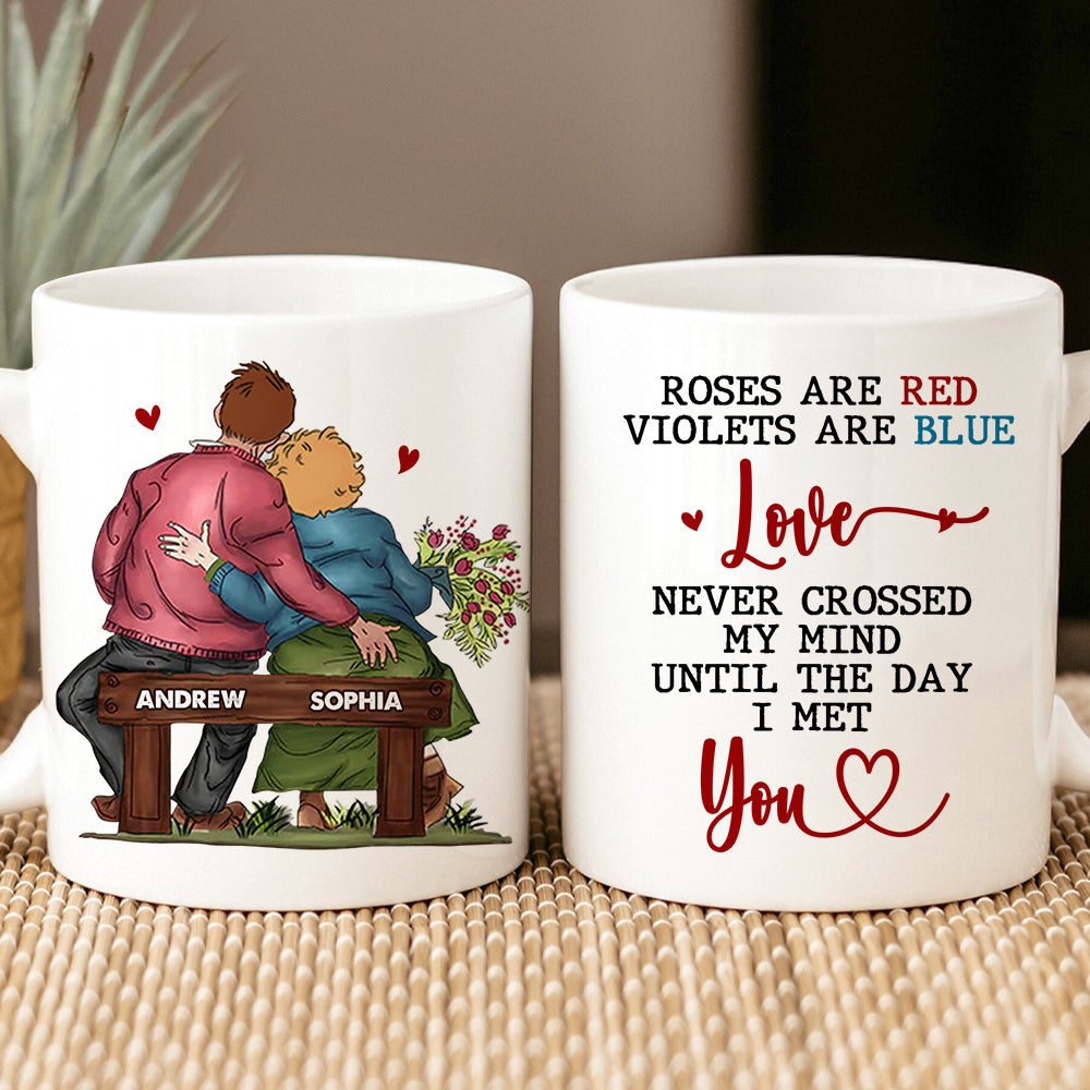 Personalized Couple Coffee Mug - Roses Are Red, Violets Are Blue Coffee Mug PopCulturePrints