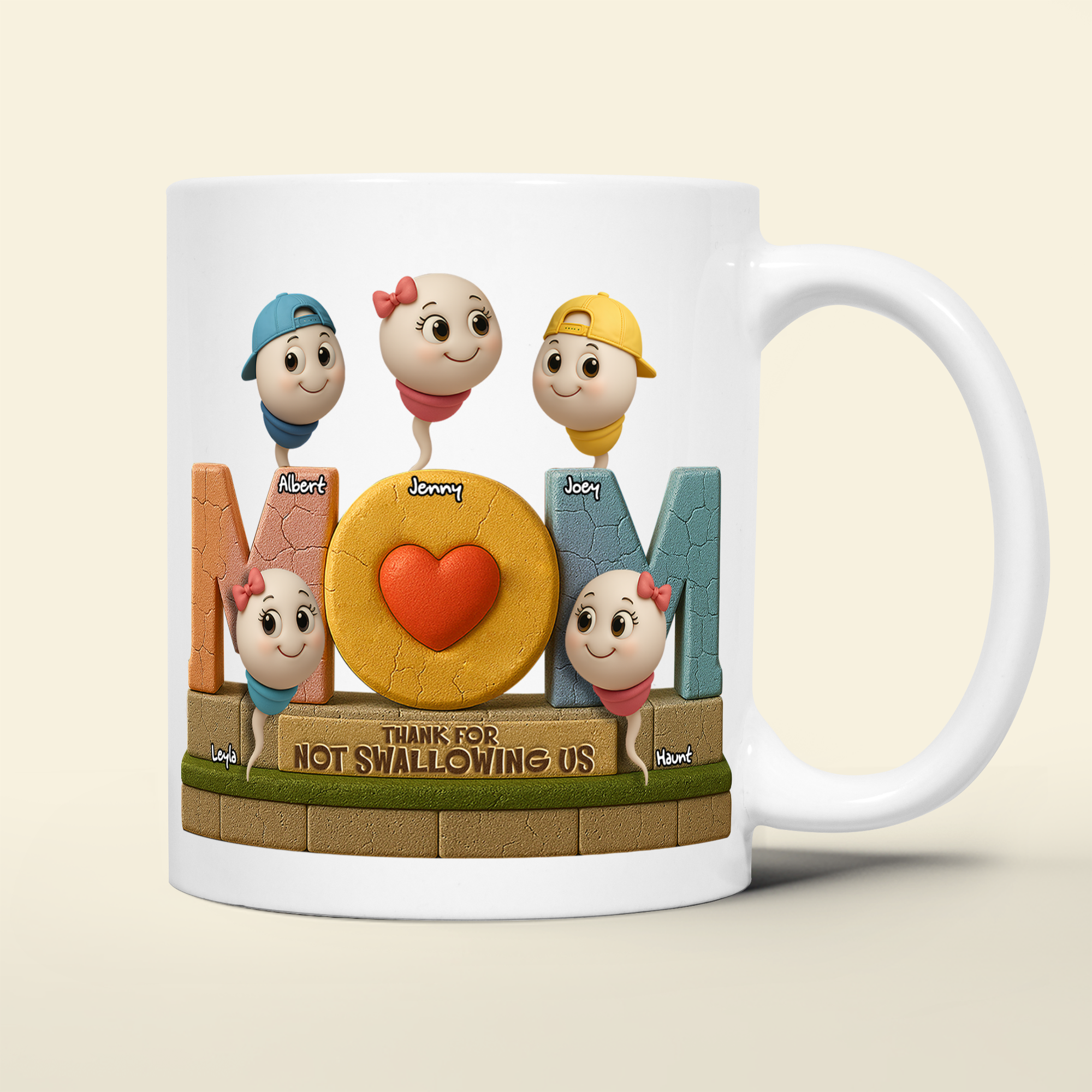 Thank You Mom! - Personalized Coffee Mug - Unique Gift for Mom, Grandma, and More Coffee Mug PopCulturePrints