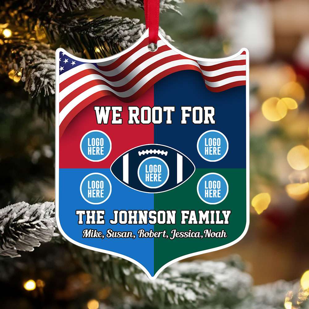 Personalized Family Football Fan Ornament Ornament PopCulturePrints
