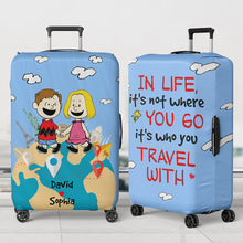 Load image into Gallery viewer, Personalized Cartoon Travel Luggage Covers for Couples
