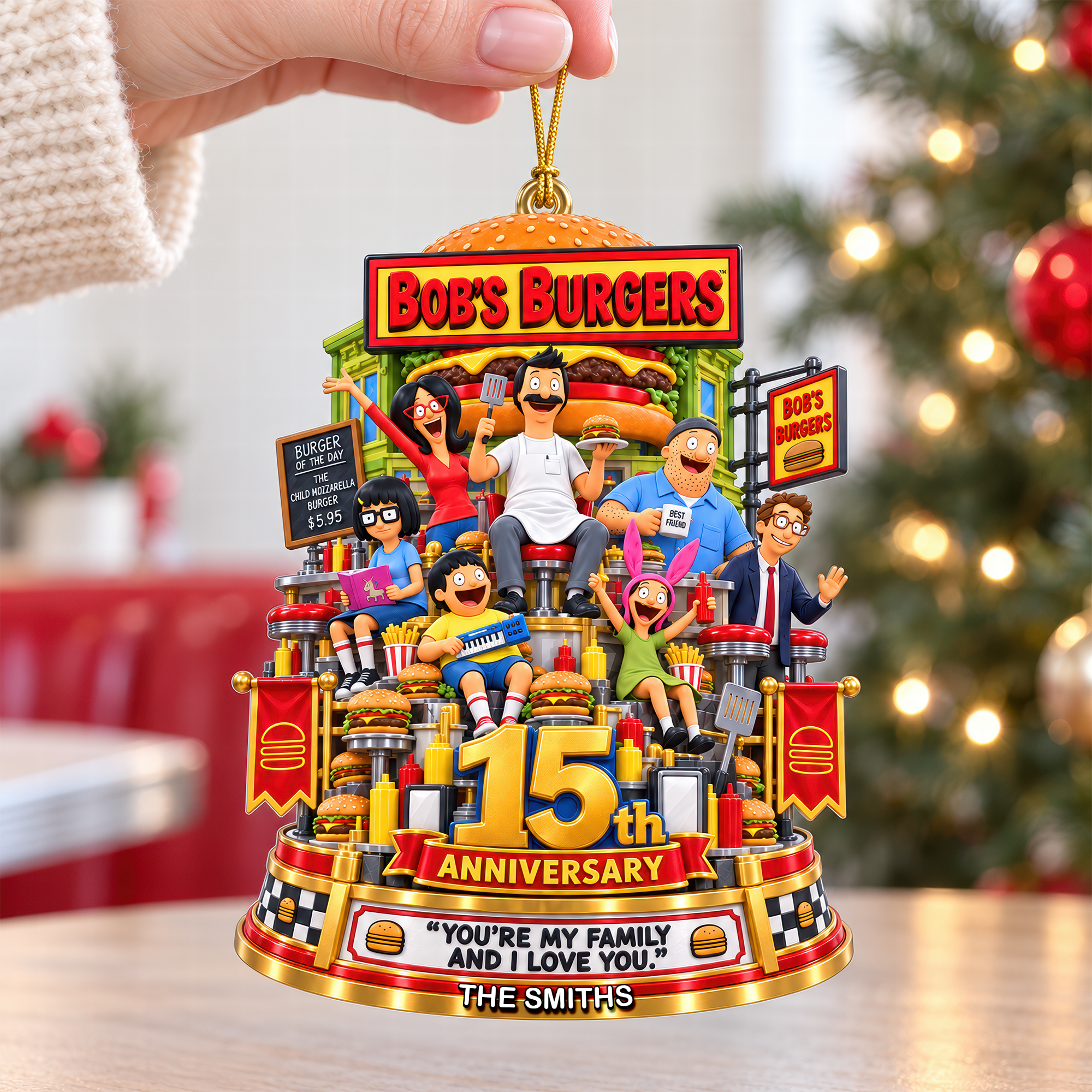 15th Anniversary Christmas Ornament - Personalized Gift for Family and Friends Ornament PopCulturePrints