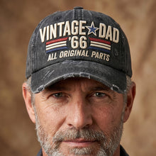 Load image into Gallery viewer, “Vintage Dad '66 - All Original Parts” - Personalized Classic Cap for Dads and Grandpas Caps PopCulturePrints

