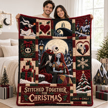 Load image into Gallery viewer, Stitched Together Christmas Blanket - Personalized Gifts For Couples 05HALU061026 Blanket PopCulturePrints
