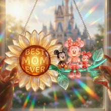 Load image into Gallery viewer, "A Shimmering Tribute to Love - Best Mom Ever Acrylic Suncatcher Ornament - Personalized Gift for Mom, Grandma, and Beloved Ones" Ornament PopCulturePrints
