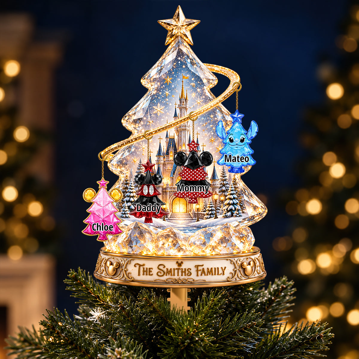 Whimsical Family Tree Topper, Personalized Magical Christmas Gifts 01ohdt070926 Ornament PopCulturePrints