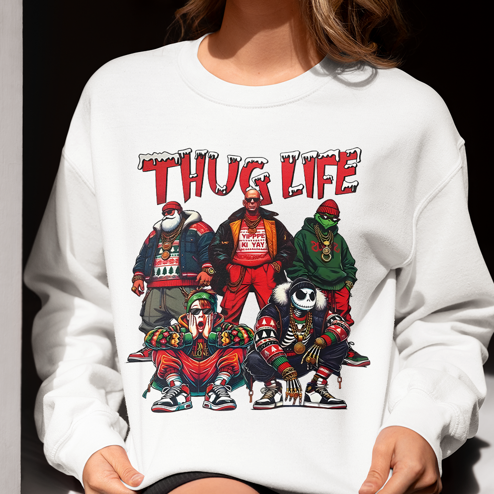 Santa's Thug Life Movie Lovers Christmas Sweatshirt