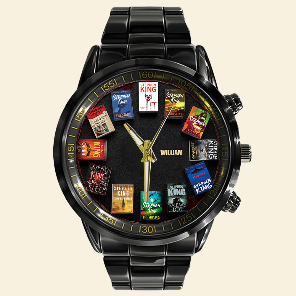 "Time for a Good Read" - Personalized Novel Book Men's Watch - Unique Gift for Book Lovers & Readers Men's Watch PopCulturePrints