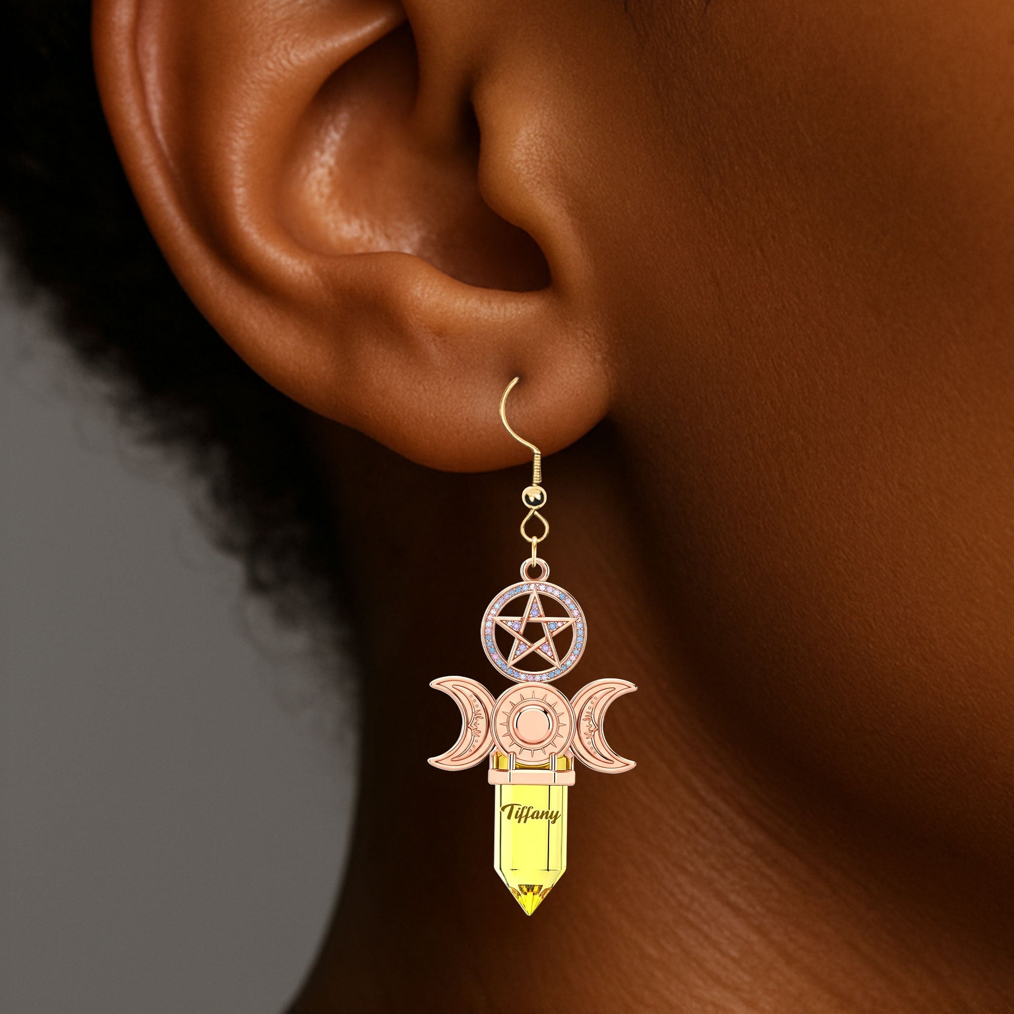 "Embrace Your Magic – Witch Acrylic Earrings - Personalized Gifts for Witch Lovers" Earrings PopCulturePrints