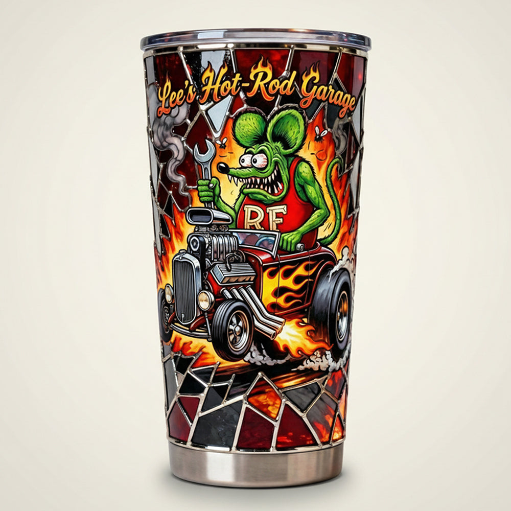 Rev Up Your Style: Hot Rod 20oz Tumbler - Personalized Gifts for Hot Rod Lovers Tumbler Cup PopCulturePrints
