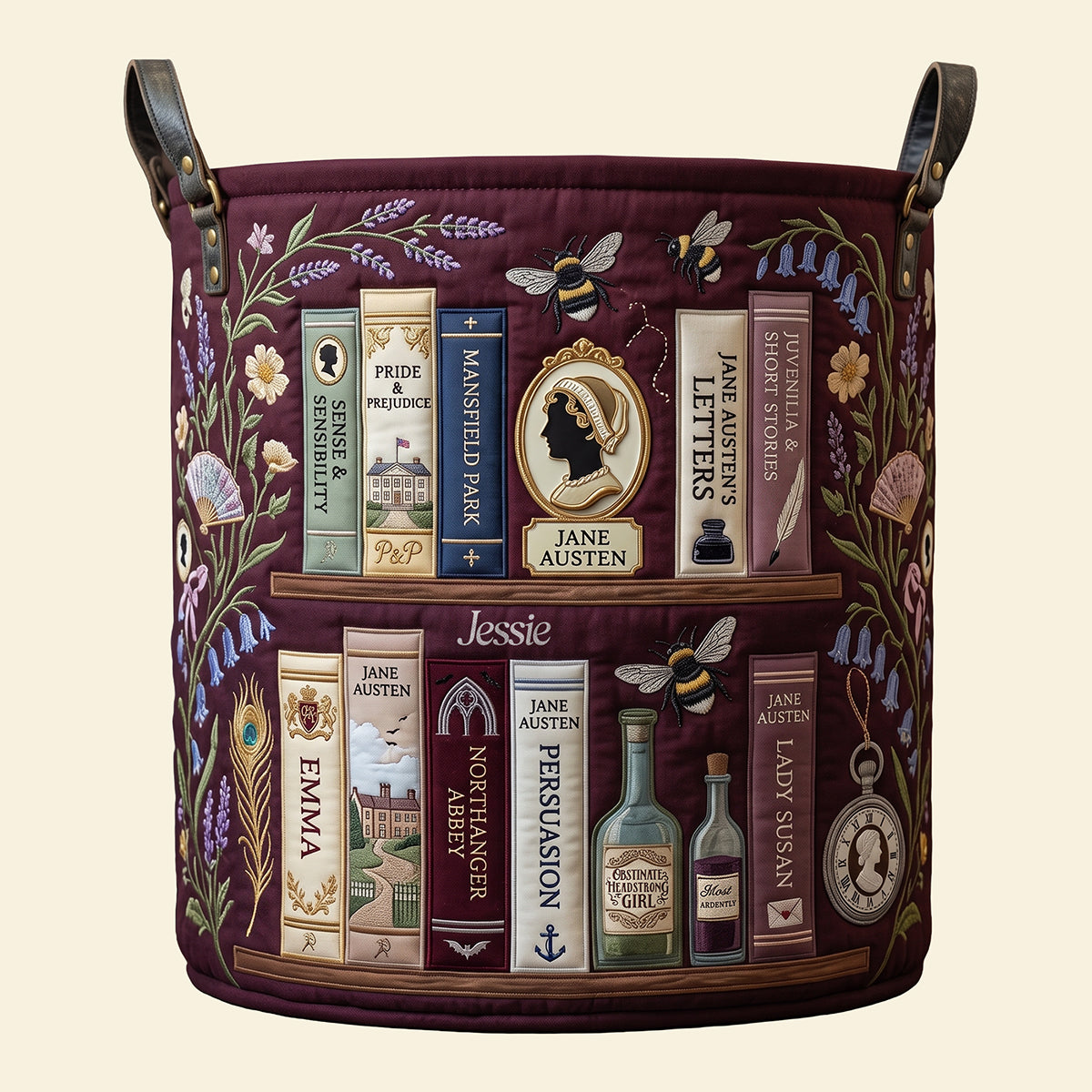 Social Satire & Romance Collection Quilted Laundry Basket - Personalized Gifts For Book Lovers 03qhta130726 Laundry Basket PopCulturePrints