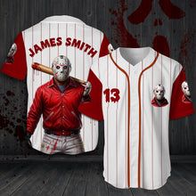 Load image into Gallery viewer, “Unleash Your Inner Horror!” - Horror Slashers Baseball Jersey Shirt - Personalized Gifts for Horror Lovers AOP Products PopCulturePrints

