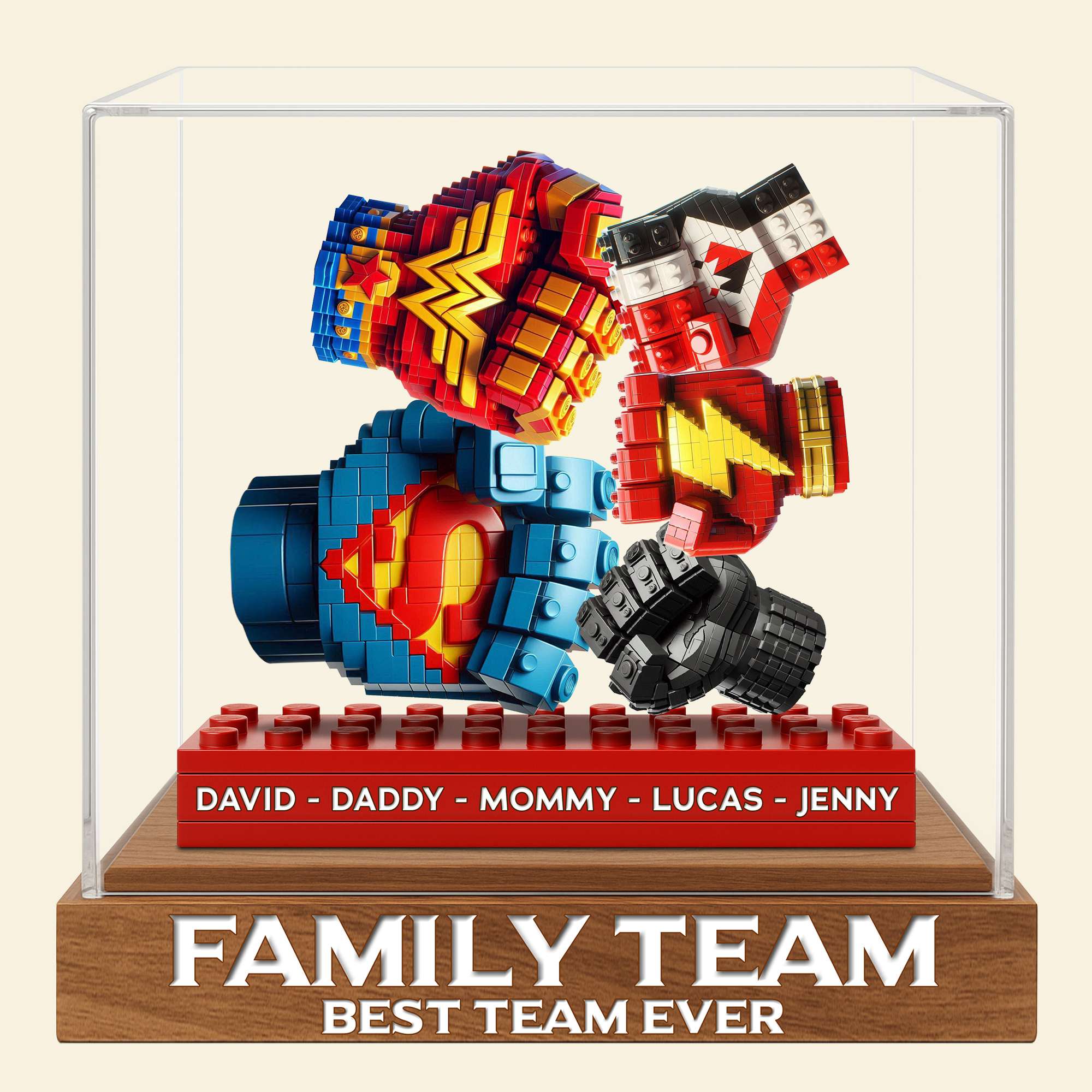 "Best Family Ever" - Personalized Acrylic Plaque Gift for Family, Perfect for Dad, Grandpa, and More! Shaped Plaques PopCulturePrints