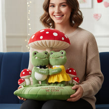 Load image into Gallery viewer, "Together Until Croak!" - Personalized Frog Couple Pillow - A Unique Gift for Couples, Friends, and Loved Ones Pillow PopCulturePrints
