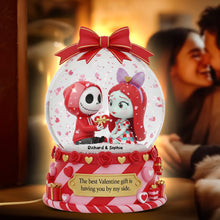 Load image into Gallery viewer, The Best Valentine Gift is Having You by My Side - Lovely Couple Acrylic Light Box - Personalized Gift for Couples Light Box PopCulturePrints
