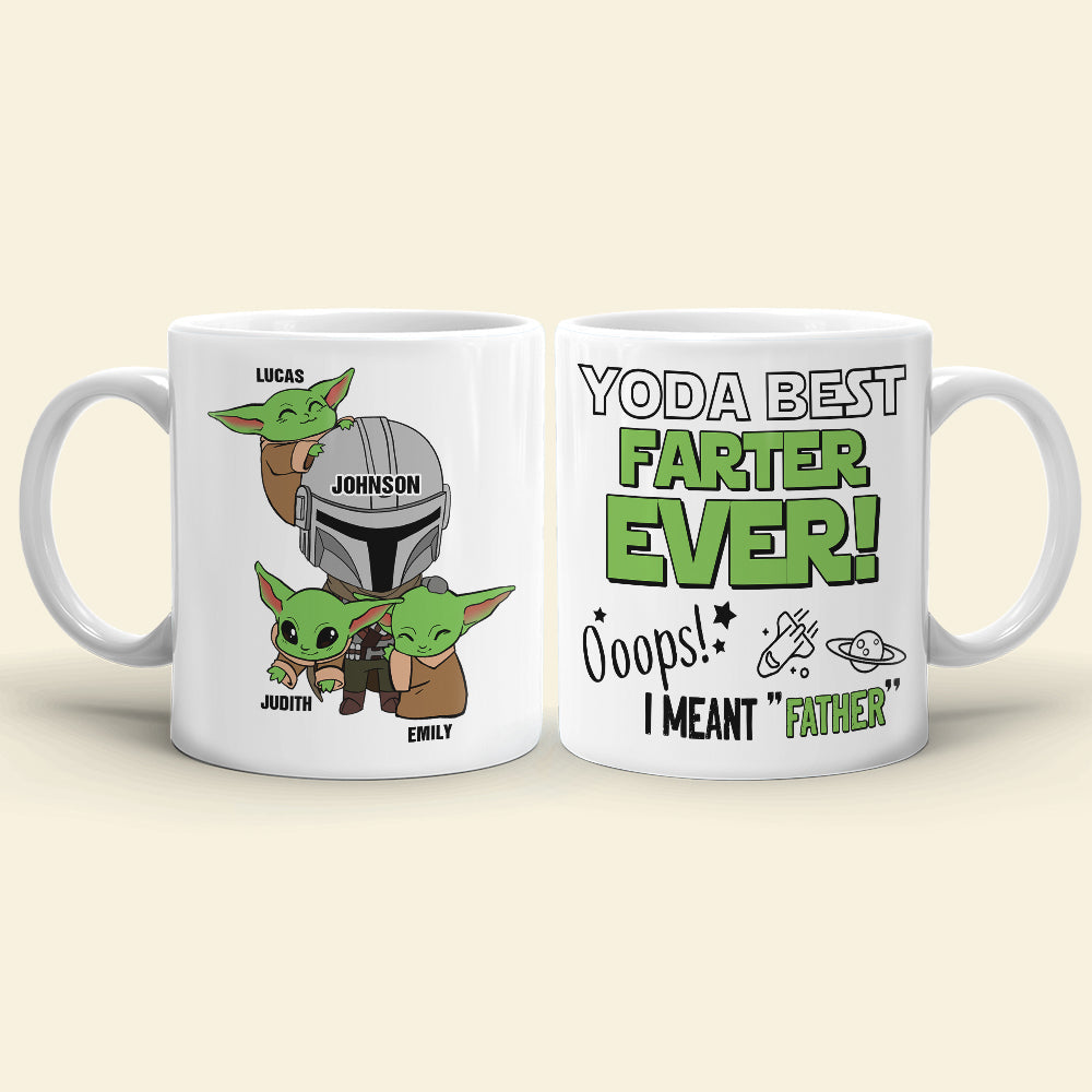 Personalized 'Yoda Best Farter Ever' Coffee Mug for Dad Coffee Mug PopCulturePrints