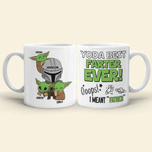 Load image into Gallery viewer, Personalized &#39;Yoda Best Farter Ever&#39; Coffee Mug for Dad Coffee Mug PopCulturePrints
