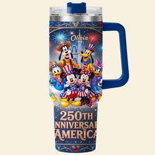Load image into Gallery viewer, Celebrate America with a Fun Twist - Personalized 40oz Tumbler for True Patriots
