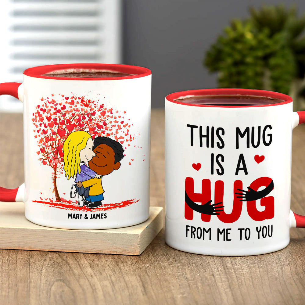 Personalized Hug Mug Set for Couples Coffee Mug PopCulturePrints