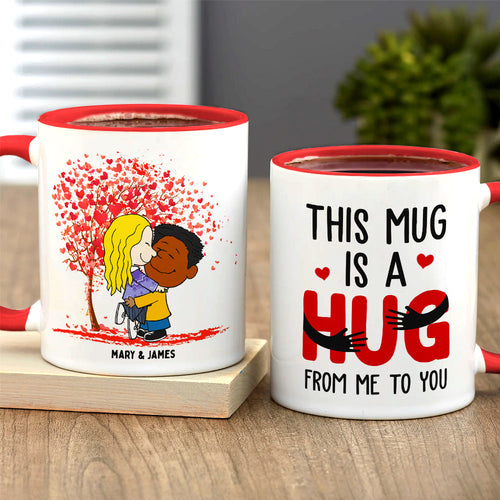 Personalized Hug Mug Set for Couples Coffee Mug PopCulturePrints