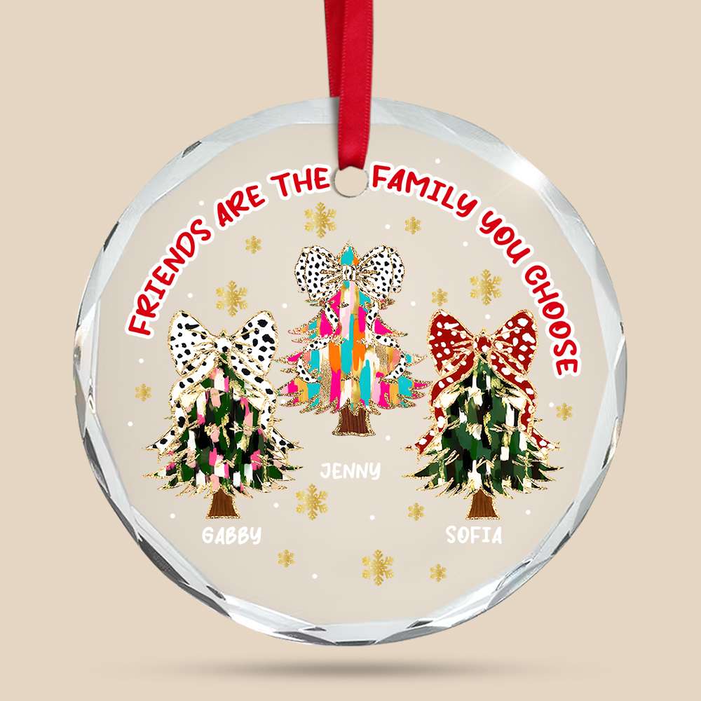 Personalized Christmas Tree Crystal Ornament for Friends Ornament PopCulturePrints