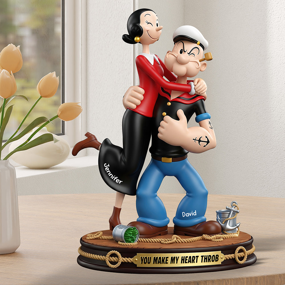 You Make My Heart Throb - Funny Couple Acrylic Plaque - Personalized Gift for Loved Ones Shaped Plaques PopCulturePrints