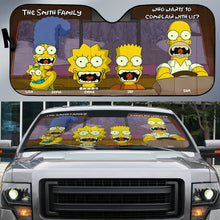 Load image into Gallery viewer, Personalized Family Cartoon Windshield Sunshade - Custom Names
