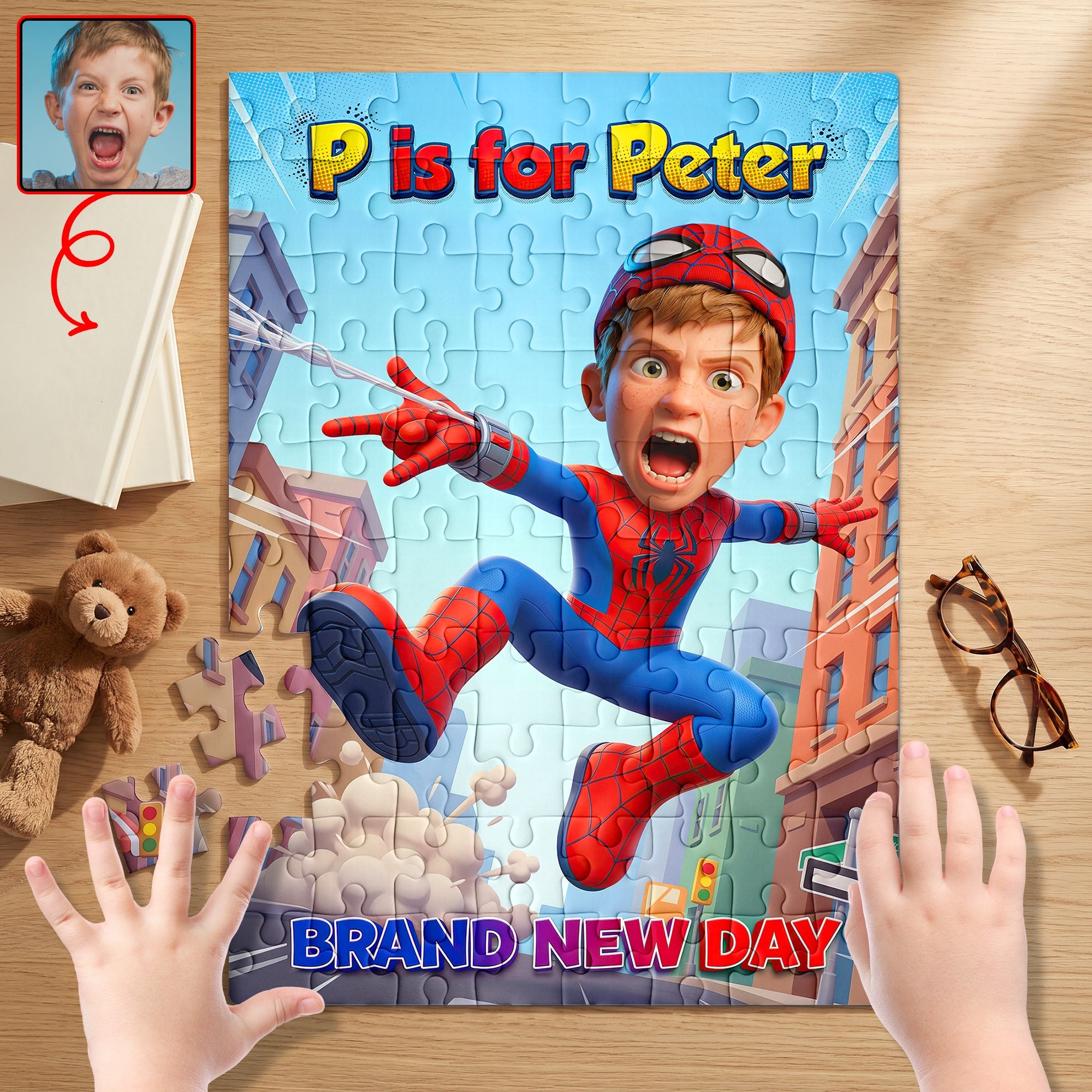 “P is for Peter: A Fun Adventure Awaits!” - Custom Photo Jigsaw Puzzle for Kids