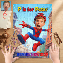 Load image into Gallery viewer, “P is for Peter: A Fun Adventure Awaits!” - Custom Photo Jigsaw Puzzle for Kids
