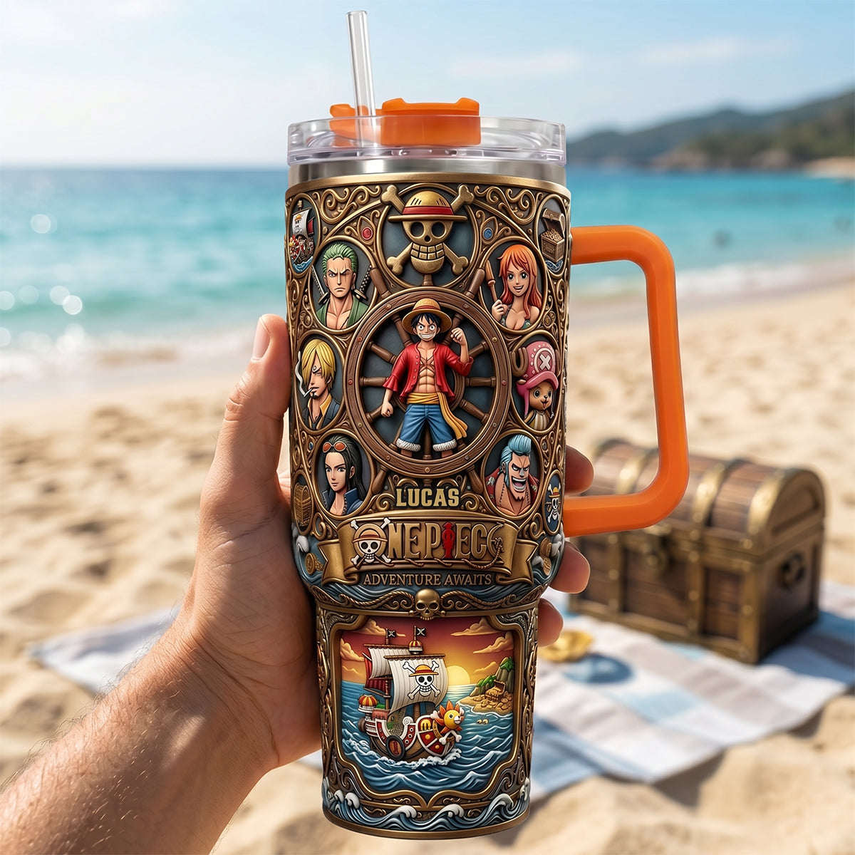 Adventure Awaits – Personalized Legendary Adventure 40oz Tumbler With Handle