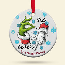 Load image into Gallery viewer, Funny Green Monster Christmas Ornament - Personalized Gift for Family &amp; Friends Ornament PopCulturePrints
