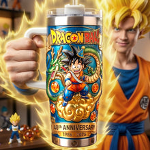 Load image into Gallery viewer, Celebrate 40 Years of Adventure! Personalized 40th Anniversary Manga Series Tumbler for Cosmic Lovers Tumbler Cup PopCulturePrints
