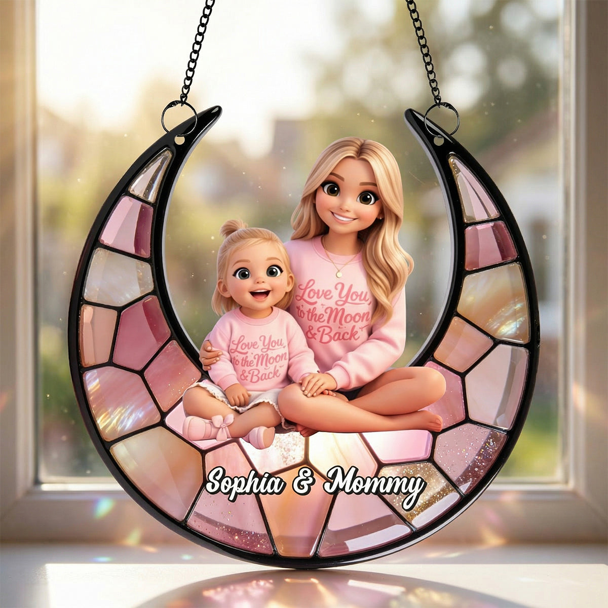 The Most Amazing Mom In The World - Custom Suncatcher Gift for Mothers Ornament PopCulturePrints